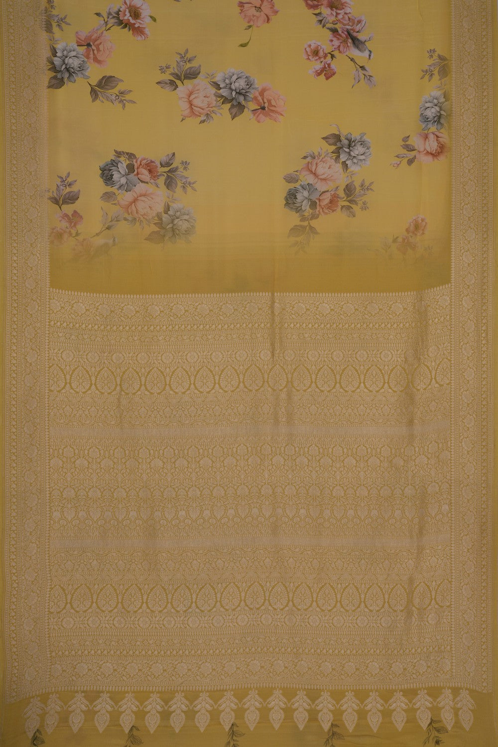 Image of Banarasi Printed Crepe Saree