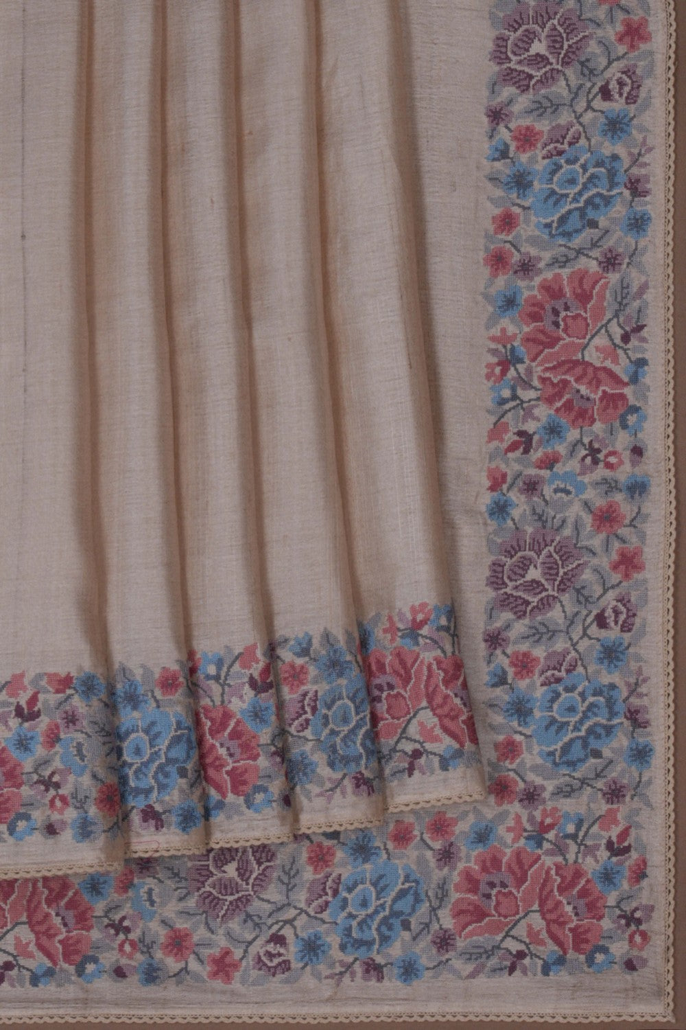 Embroidered Tussar Saree