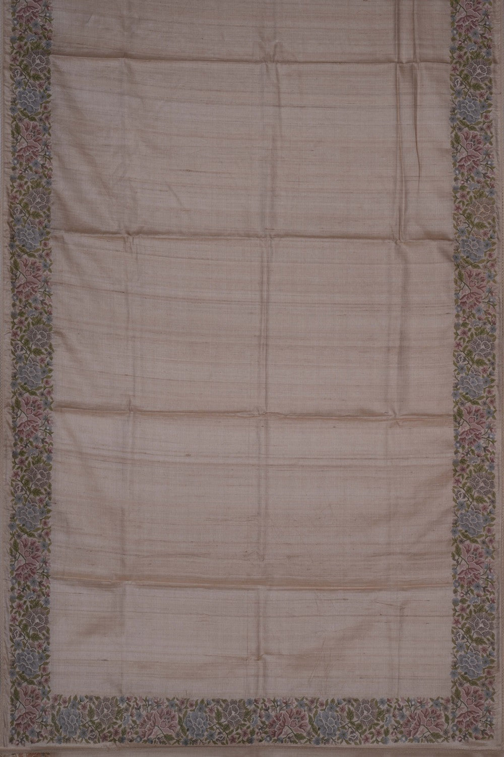 Image of Embroidered Tussar Saree