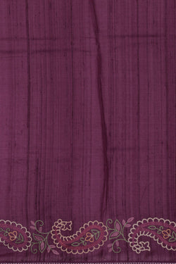 Image of Embroidered Tussar Saree