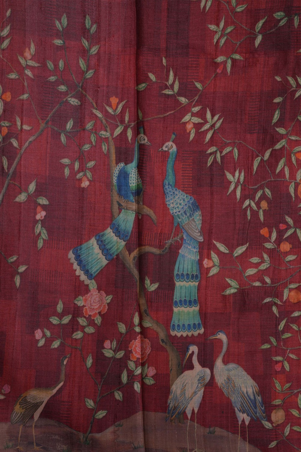 Image of Aesthetic Printed Tussar Saree