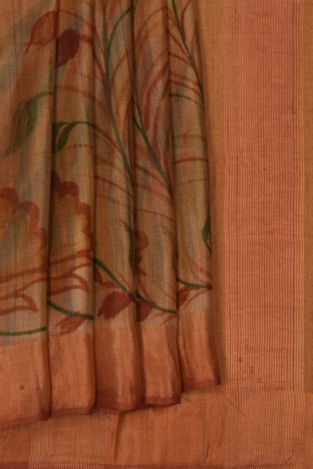 Image of Aesthetic Printed Tussar Saree