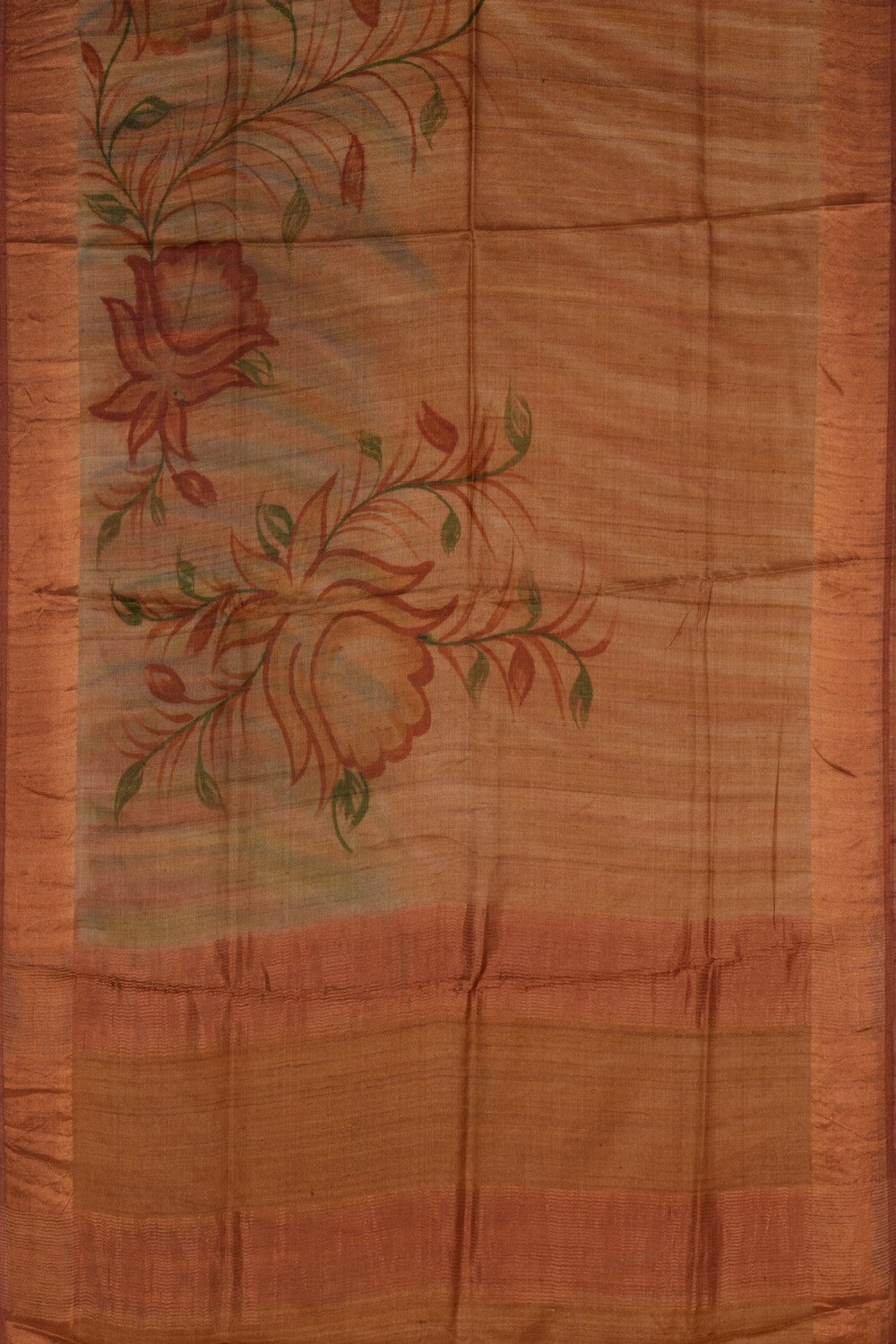 Image of Aesthetic Printed Tussar Saree