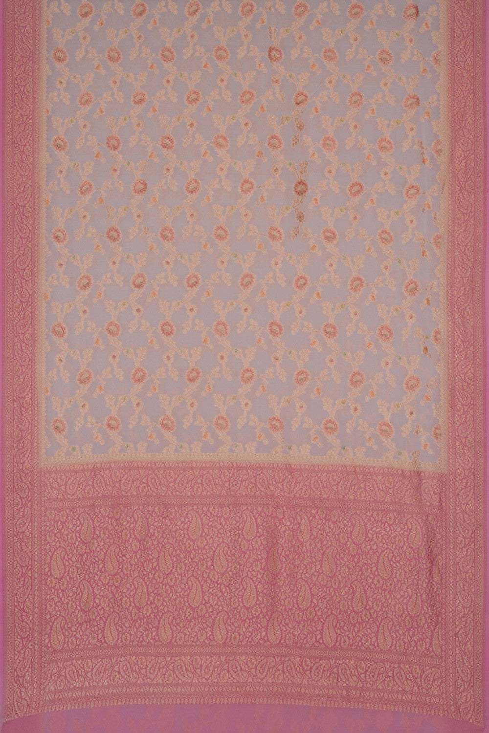 Image of Banarasi Georgette Off-White Saree