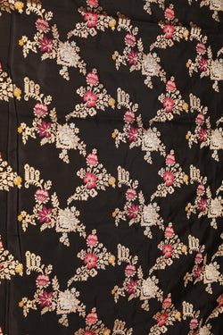 Image of Banarasi Katan Silk Black Saree