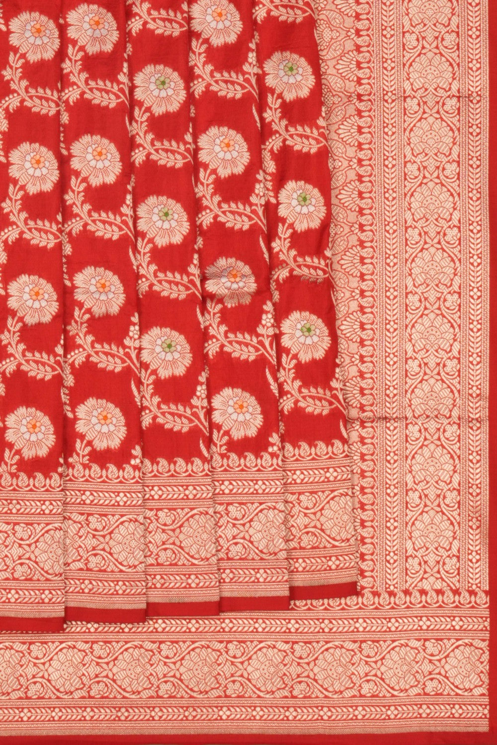 Image of Banarasi Brocade Red Saree