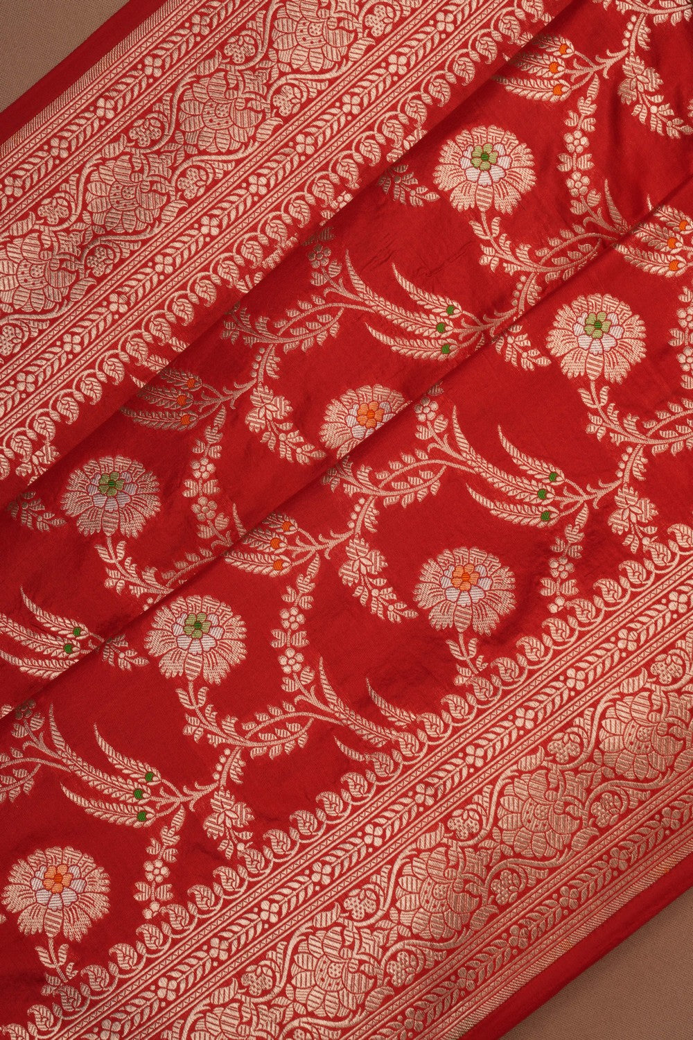 Banarasi Brocade Red Saree