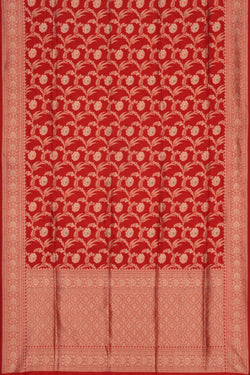 Image of Banarasi Brocade Red Saree