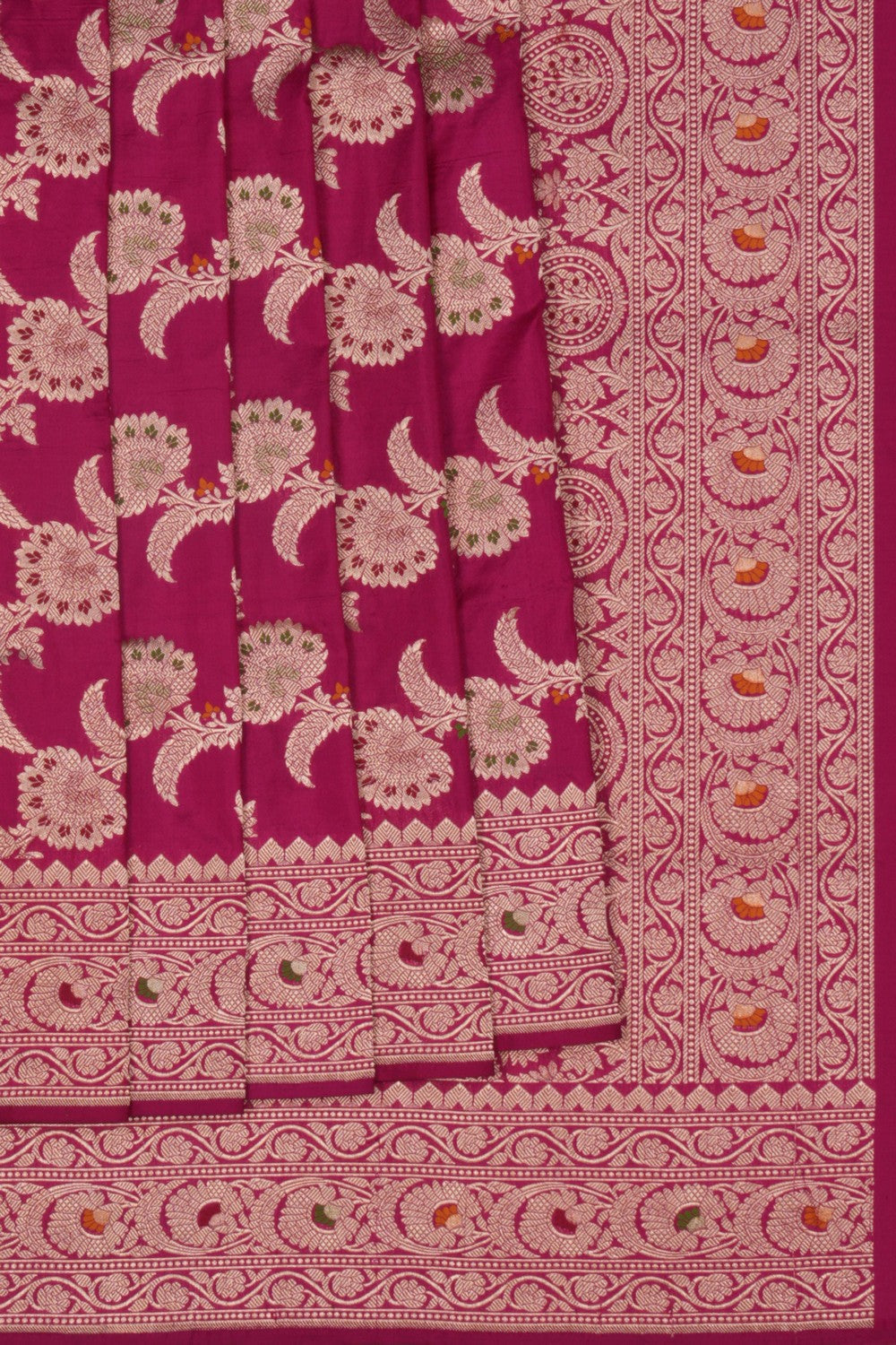 Image of Banarasi Brocade Pink Saree