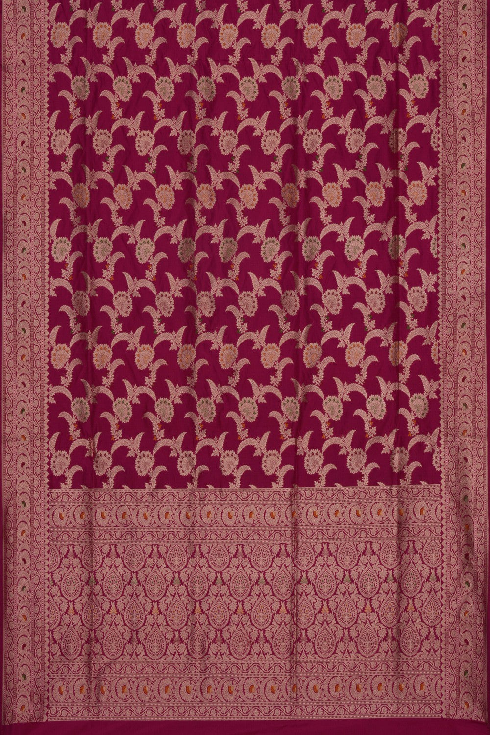 Image of Banarasi Brocade Pink Saree