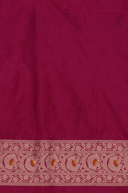 Image of Banarasi Brocade Pink Saree