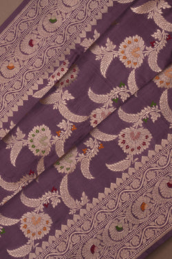 Image of Banarasi Brocade Mauve Saree