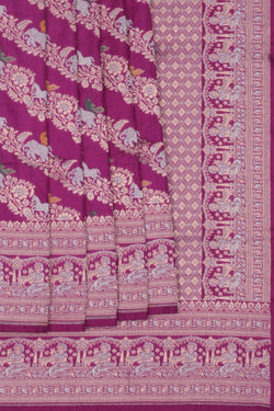 Image of Banarasi Brocade Purple Saree