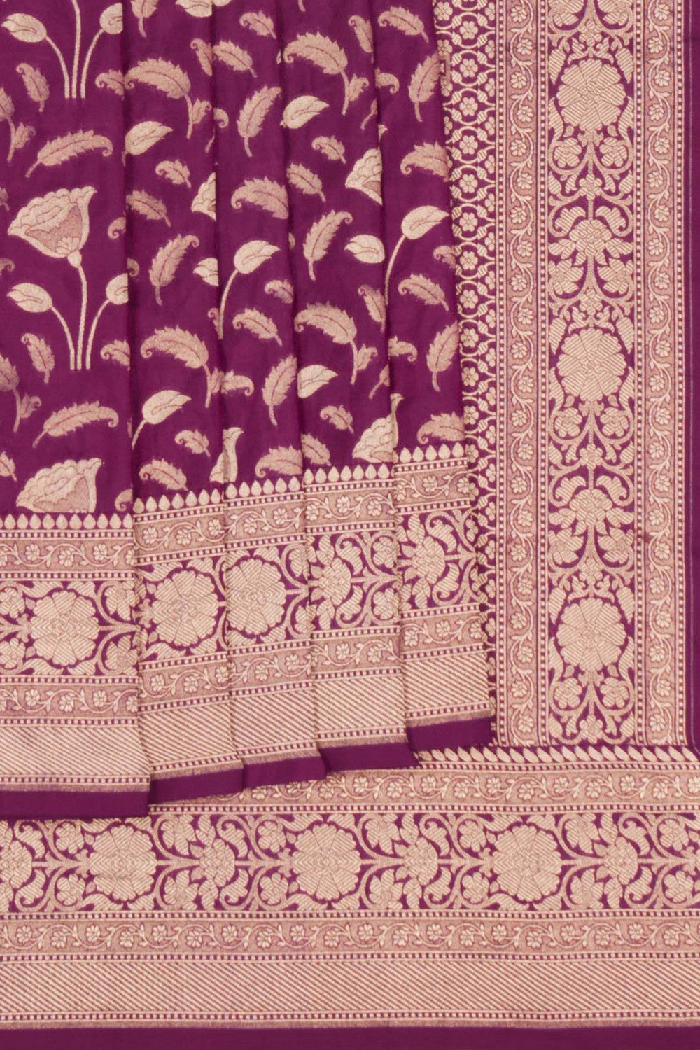 Image of Banarasi Brocade Violet Saree