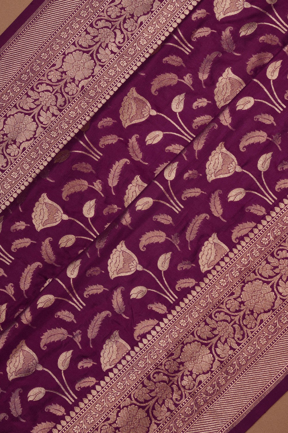 Image of Banarasi Brocade Violet Saree