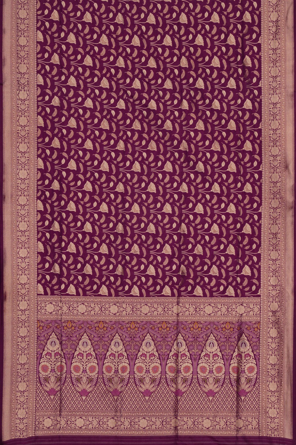 Image of Banarasi Brocade Violet Saree