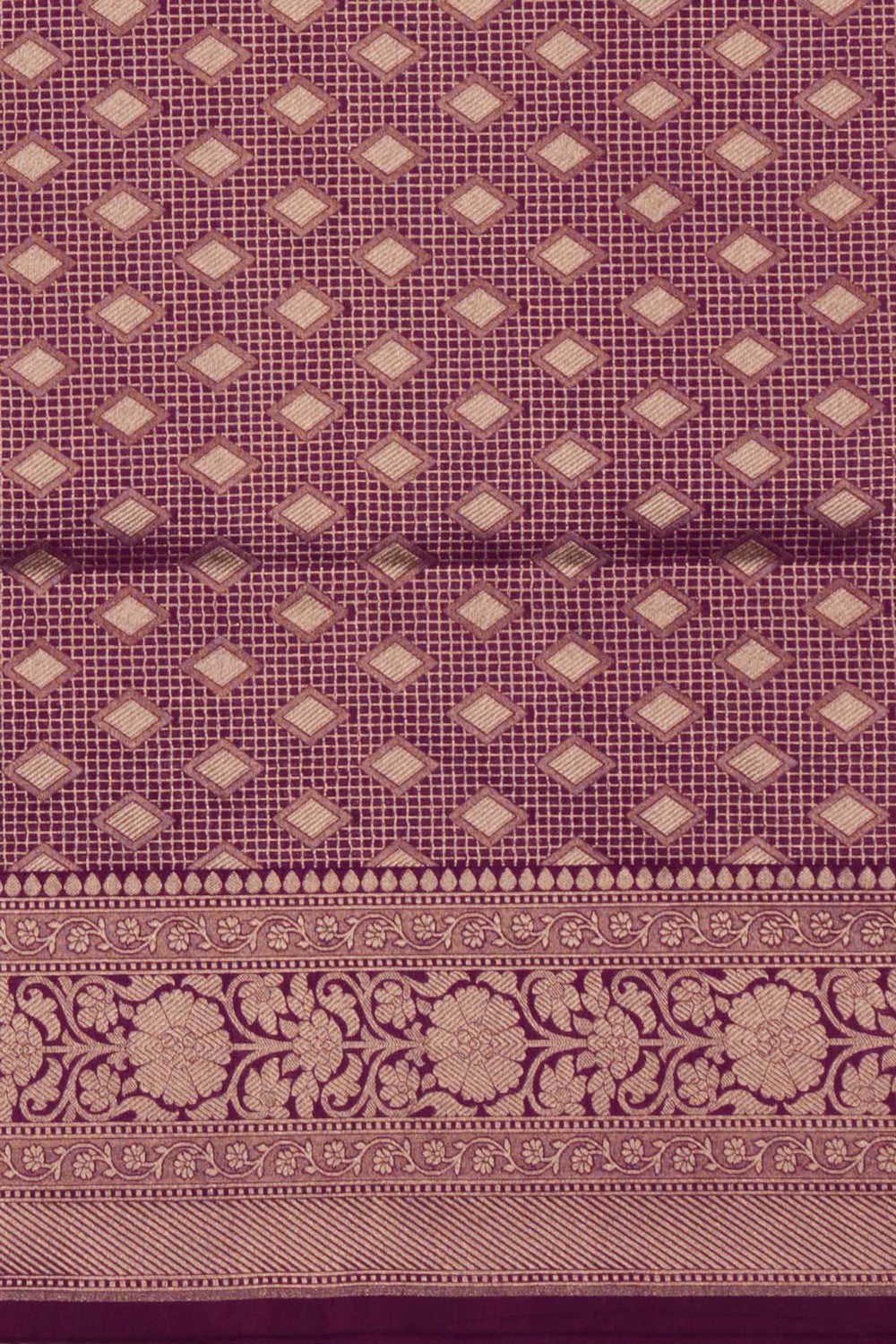 Image of Banarasi Brocade Violet Saree