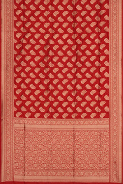 Image of Banarasi Brocade Red Saree