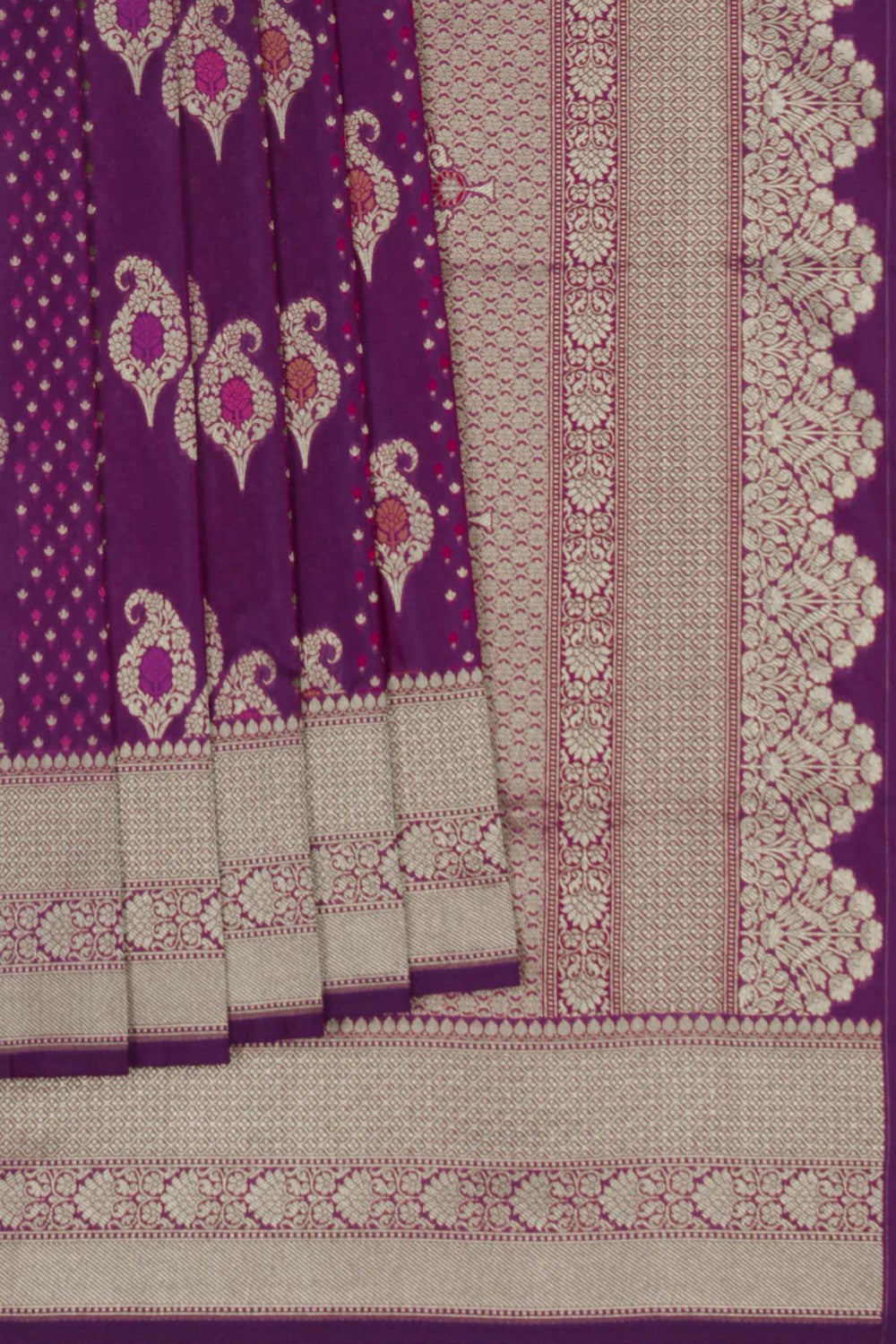 Image of Banarasi Brocade Violet Saree
