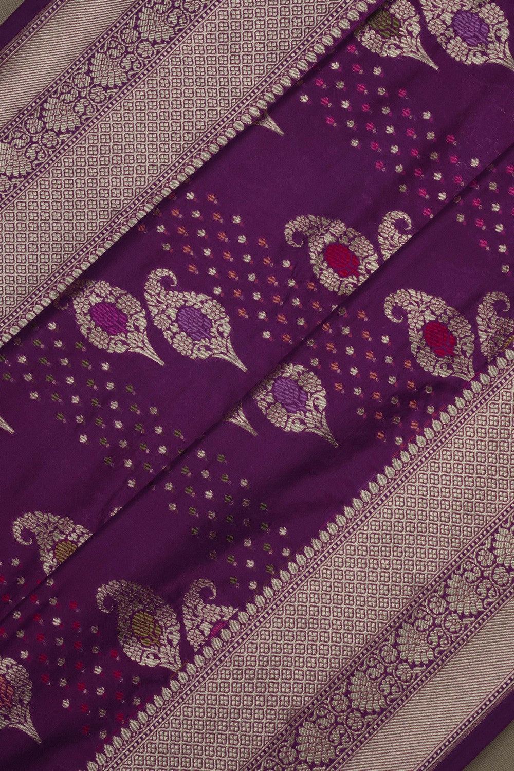 Image of Banarasi Brocade Violet Saree