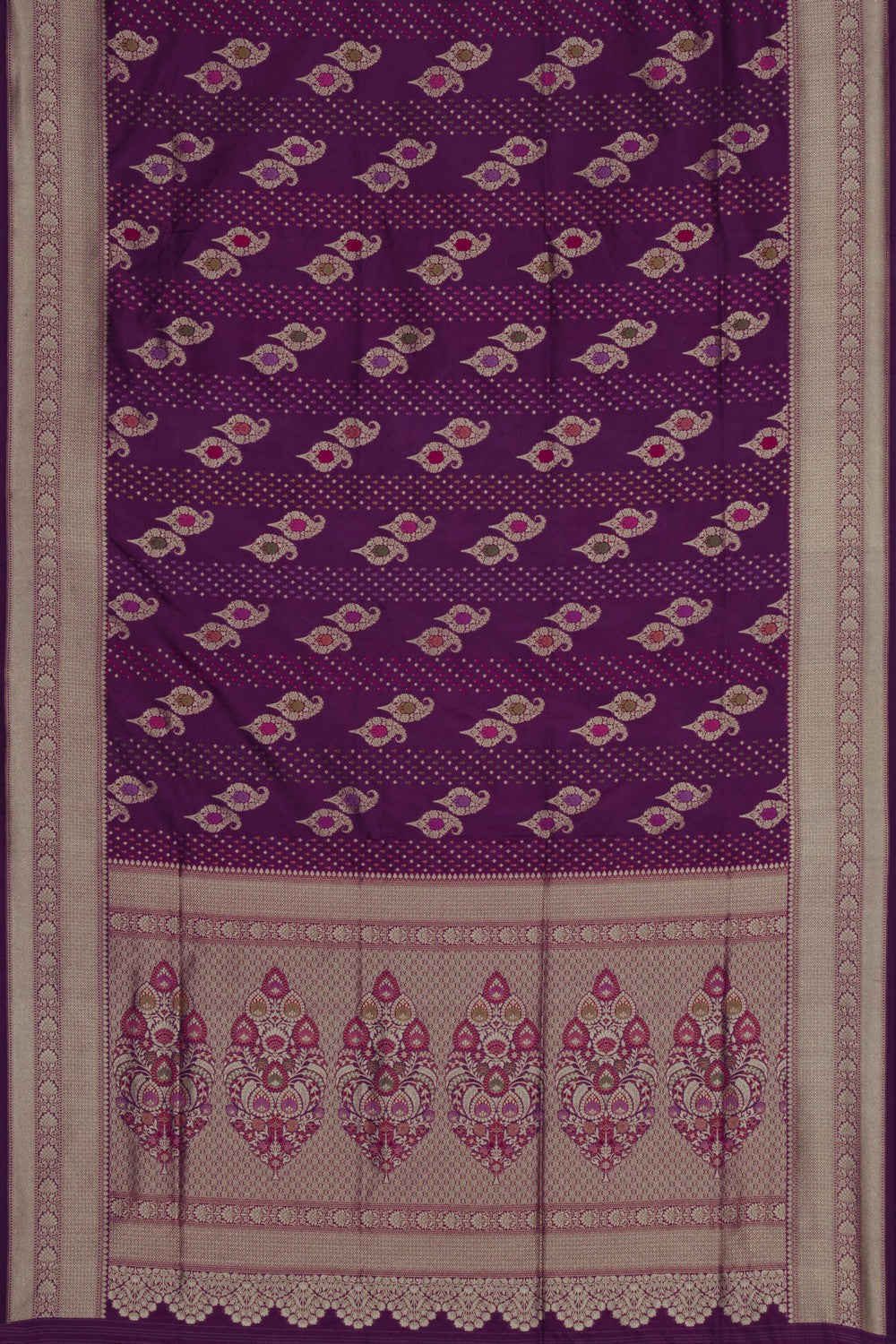 Image of Banarasi Brocade Violet Saree