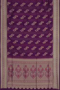 Image of Banarasi Brocade Violet Saree