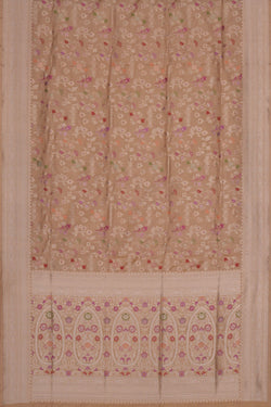 Image of Banarasi Brocade Off-White Saree