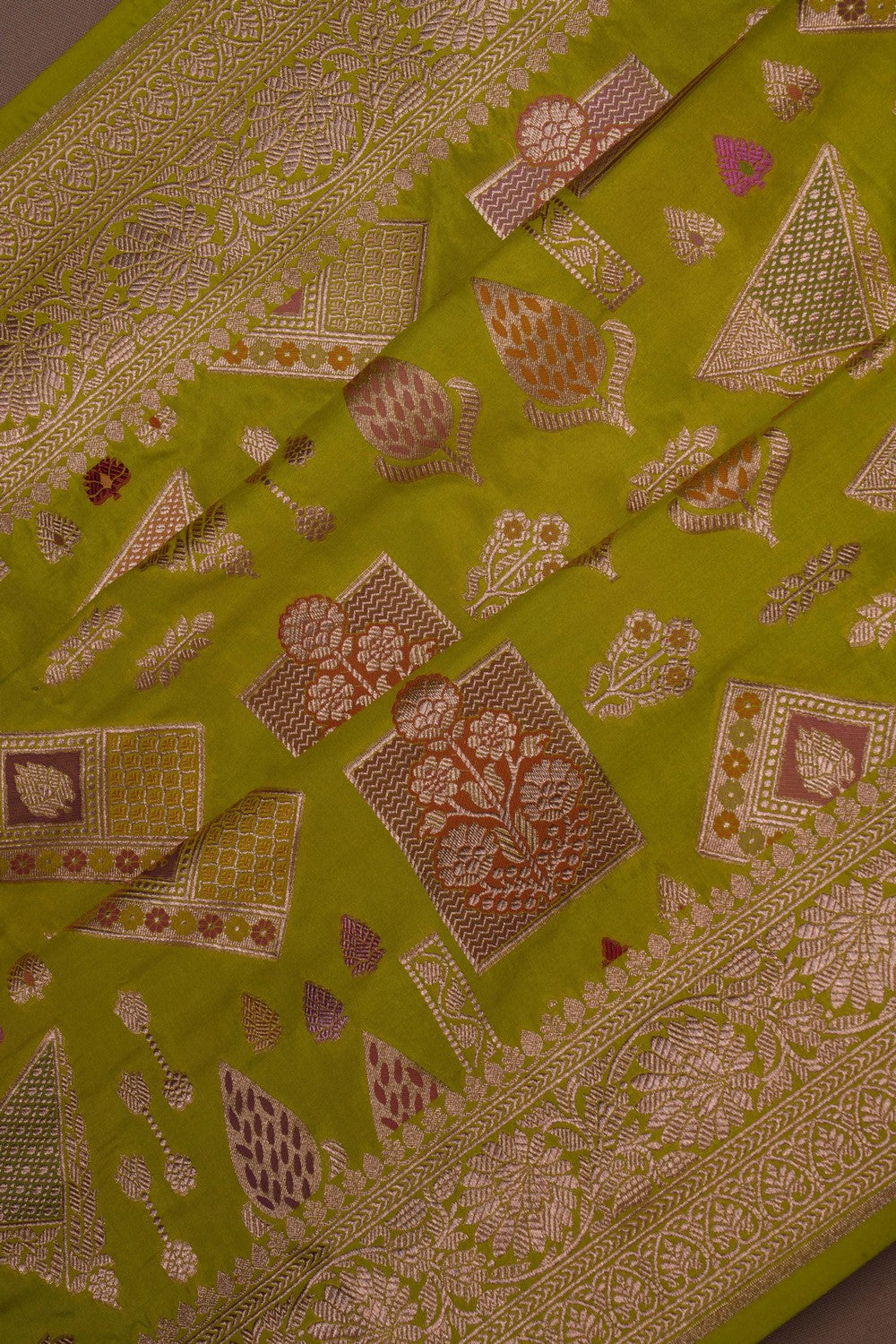 Image of Banarasi Brocade Green Saree