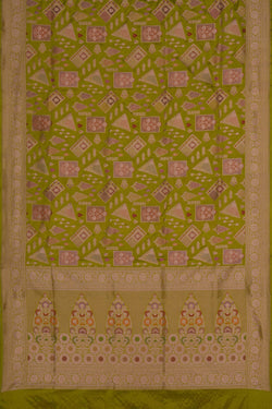 Image of Banarasi Brocade Green Saree