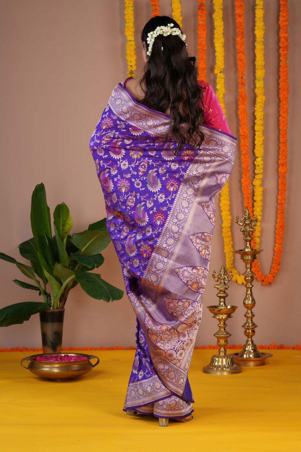 Image of Banarasi Purple Saree