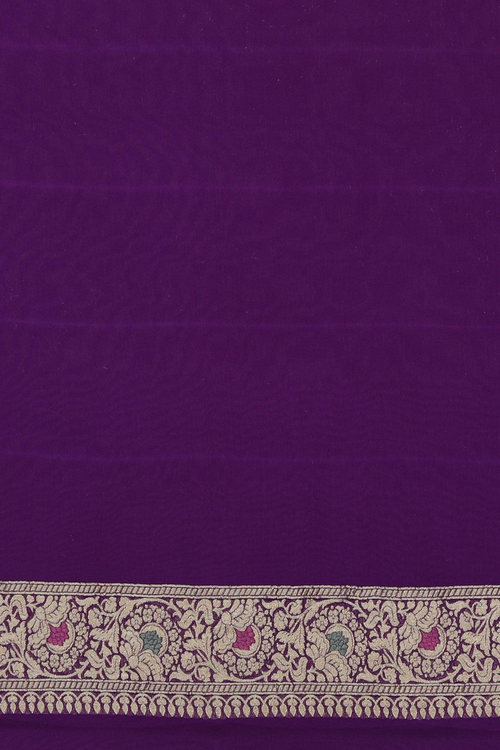 Image of Banarasi Georgette Purple Saree