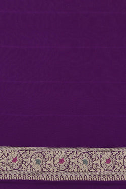 Image of Banarasi Georgette Purple Saree