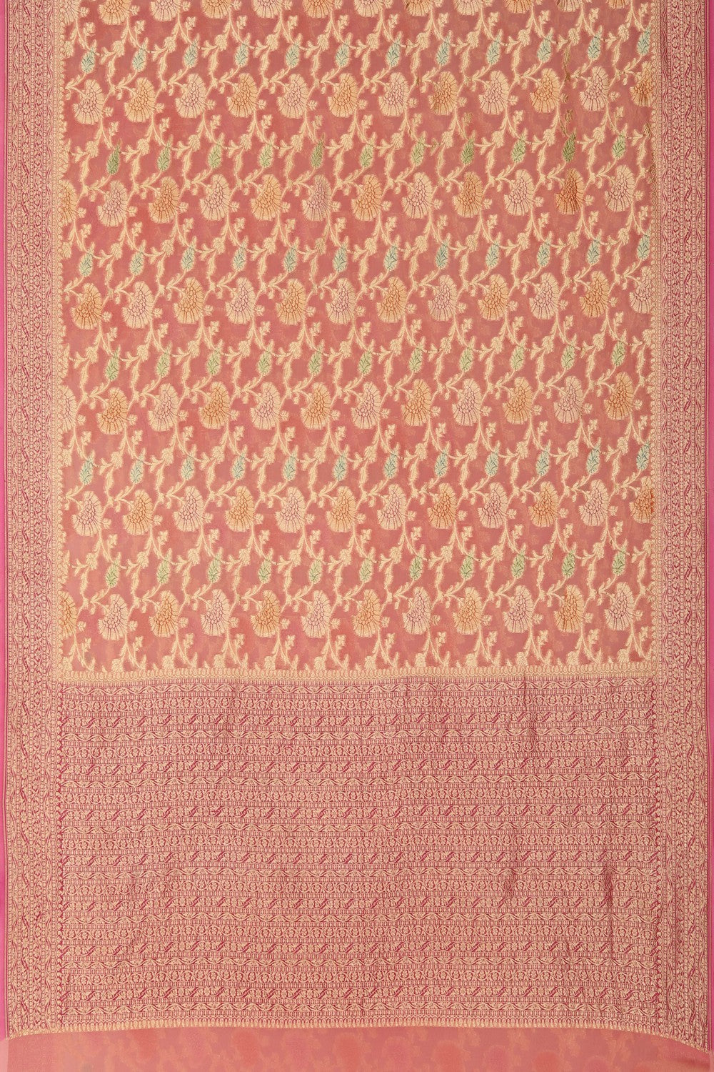 Banarasi Georgette Pink Saree