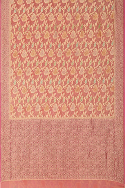 Image of Banarasi Georgette Pink Saree