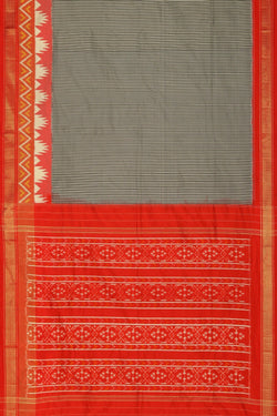 Image of Pochampally Ikat Silk Black Saree