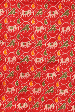 Image of Pochampally Ikat Silk Purple Saree