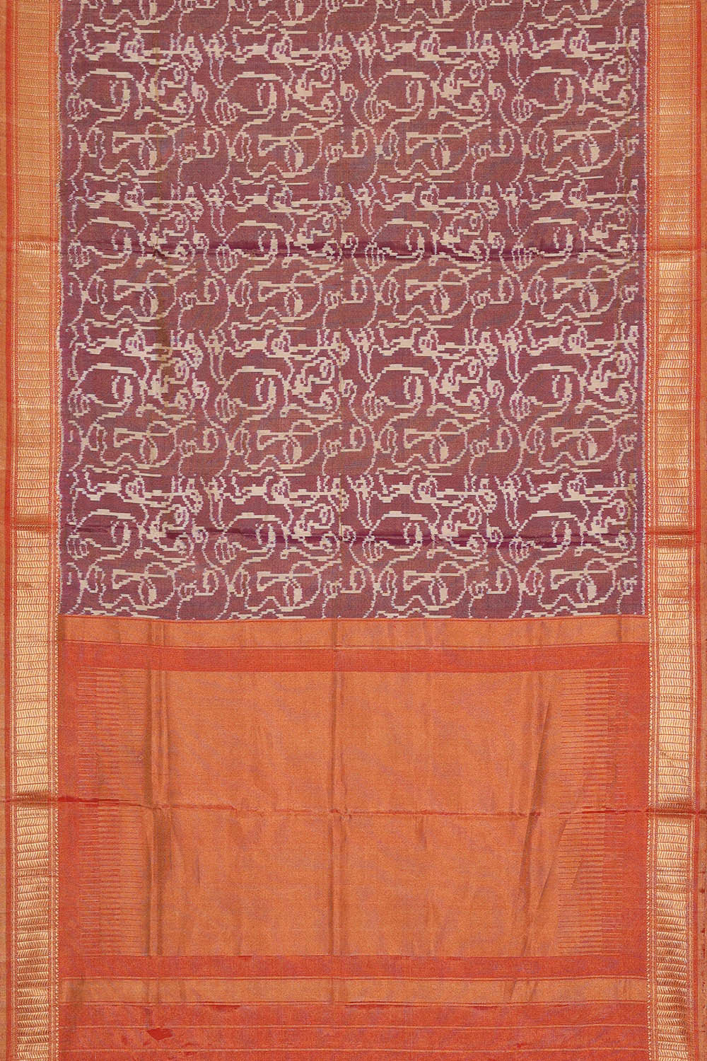 Image of Rajkot Patola Tissue Dark Lavender Saree
