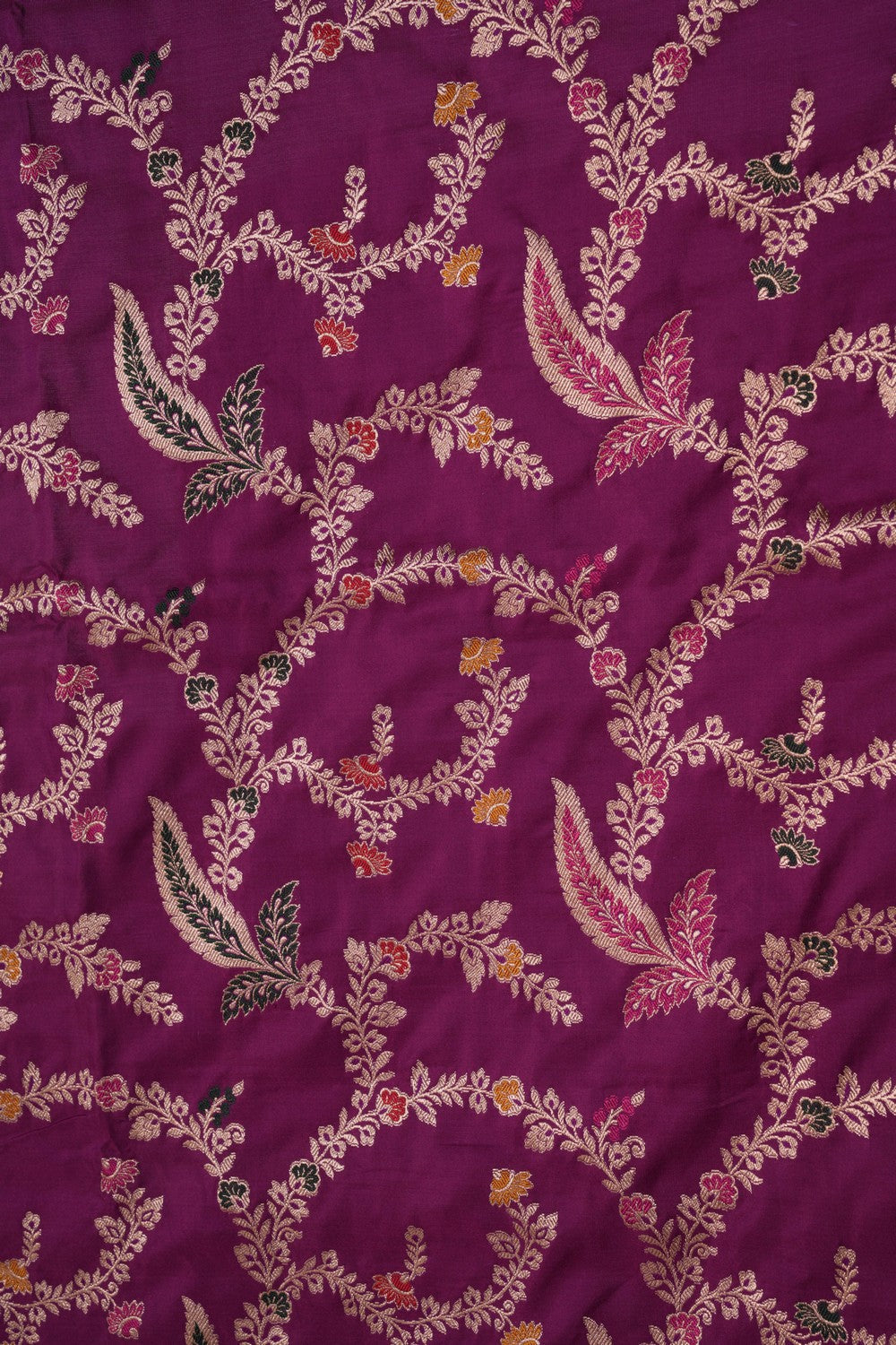 Image of Banarasi Katan Purple Saree