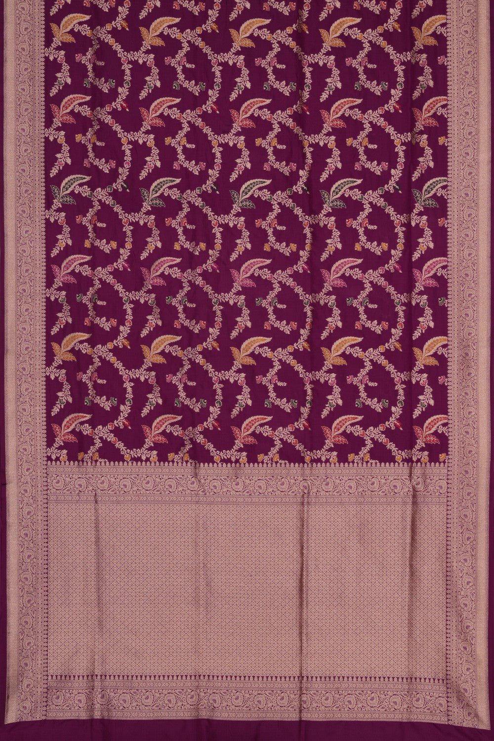 Image of Banarasi Katan Purple Saree