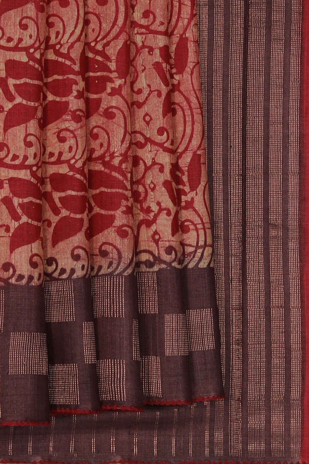 Image of A Batik Printed Silk Saree