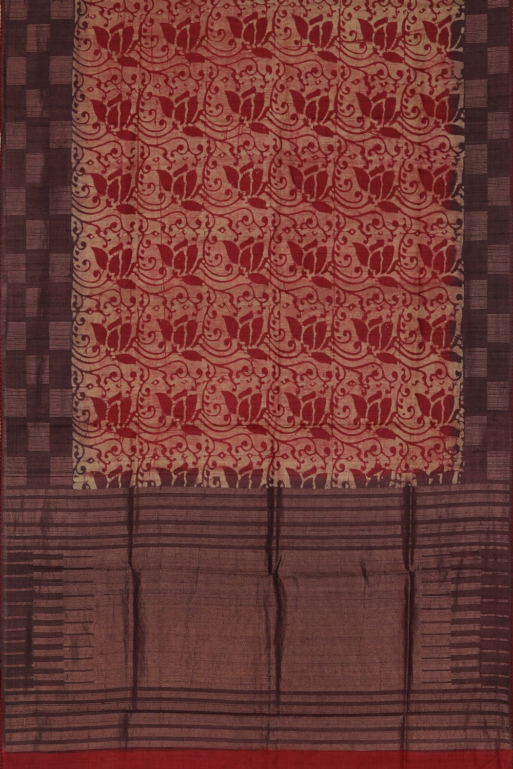 Image of A Batik Printed Silk Saree