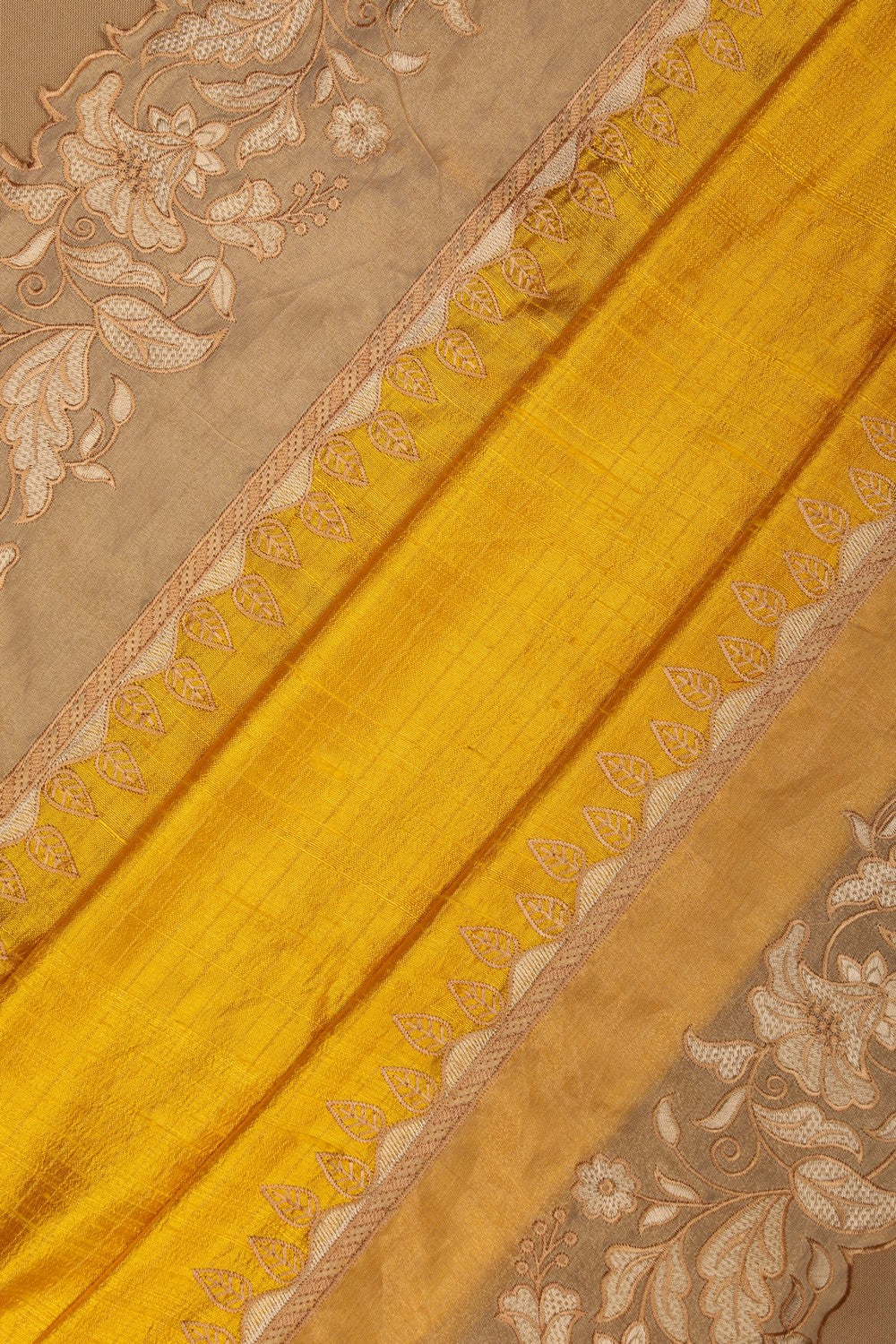 Tussar Embroidery Saree