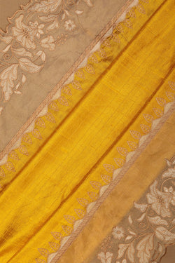 Image of Tussar Embroidery Saree