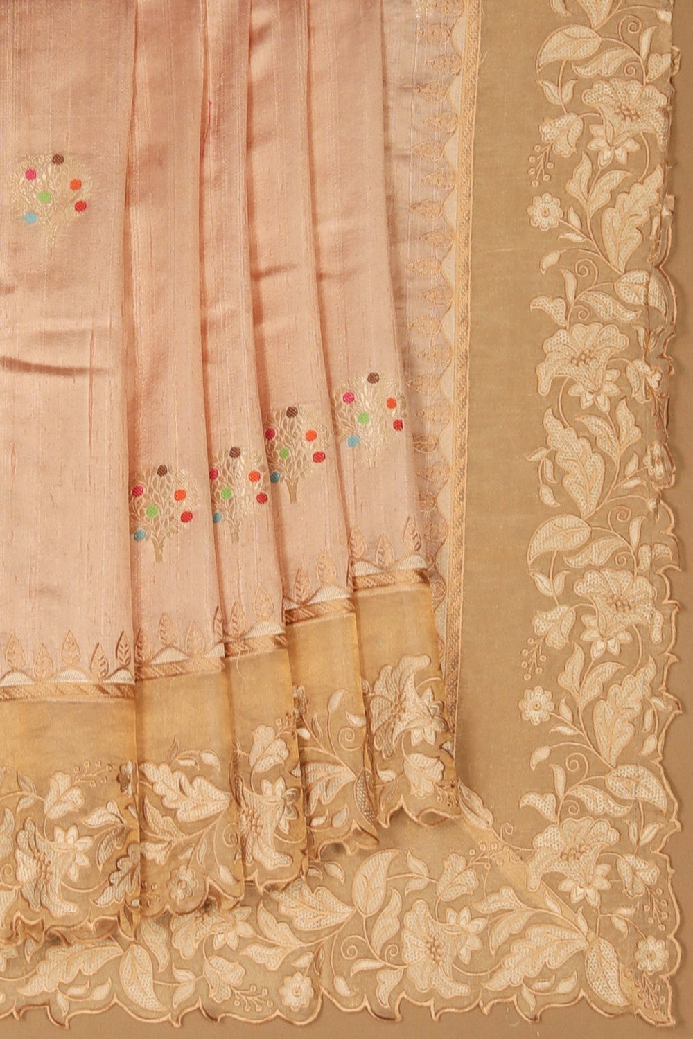 Image of Tussar Embroidery Saree