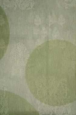Image of Linen Aqua Green Saree