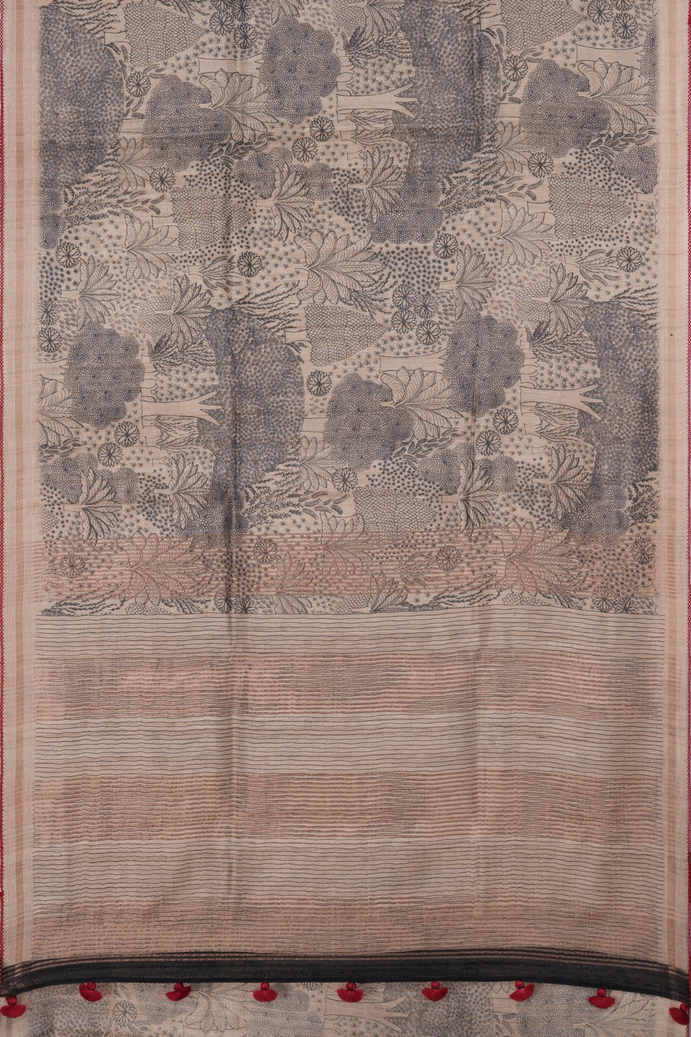 A Beautiful Tree Printed Saree
