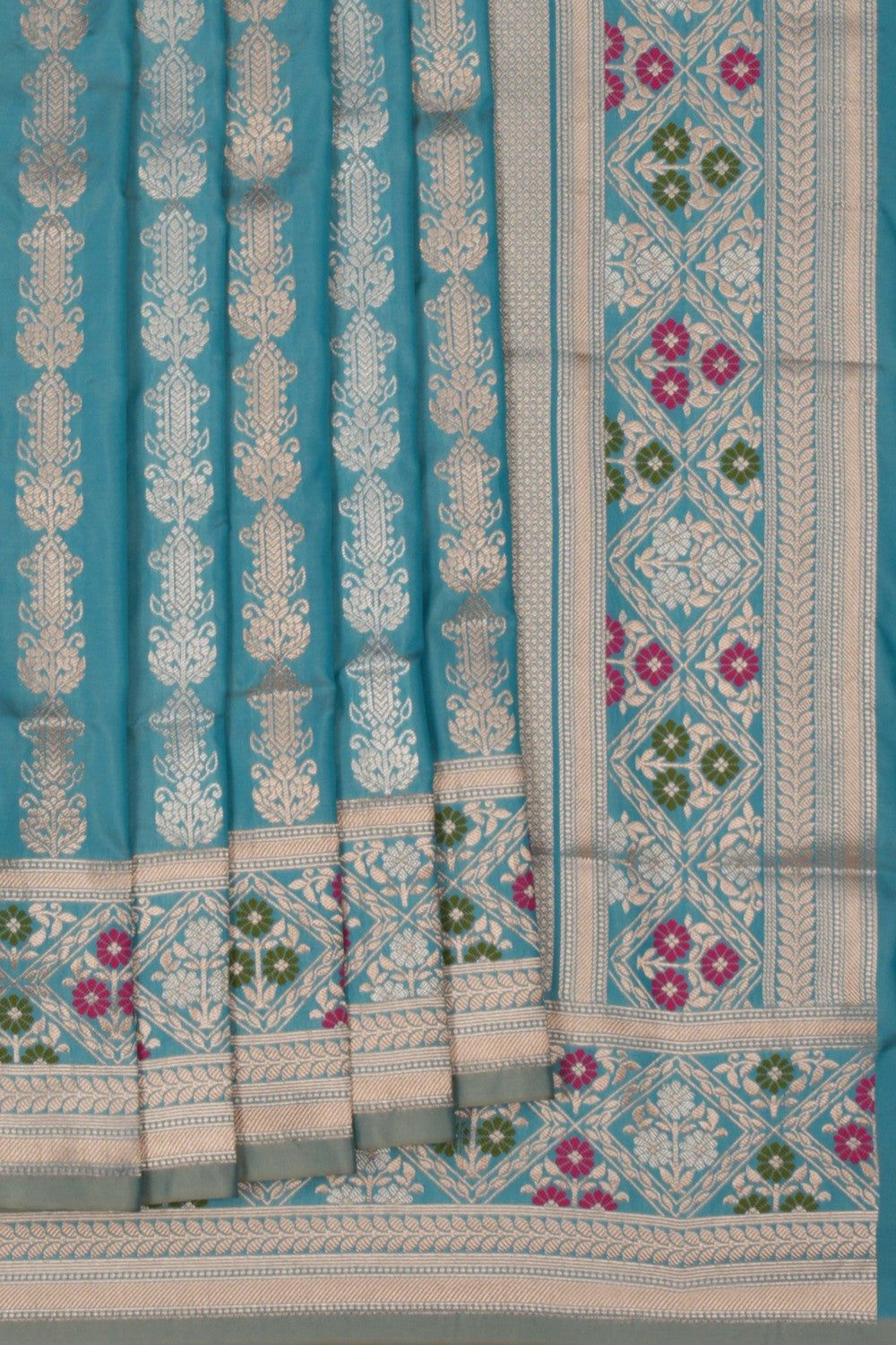 Image of Banarasi Ice Blue Saree