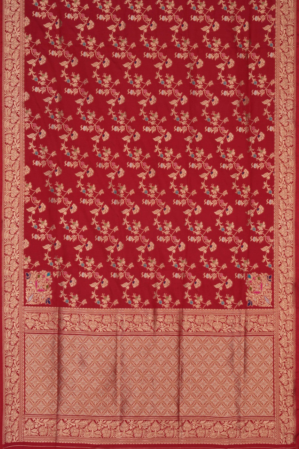 Image of Banarasi Red Saree
