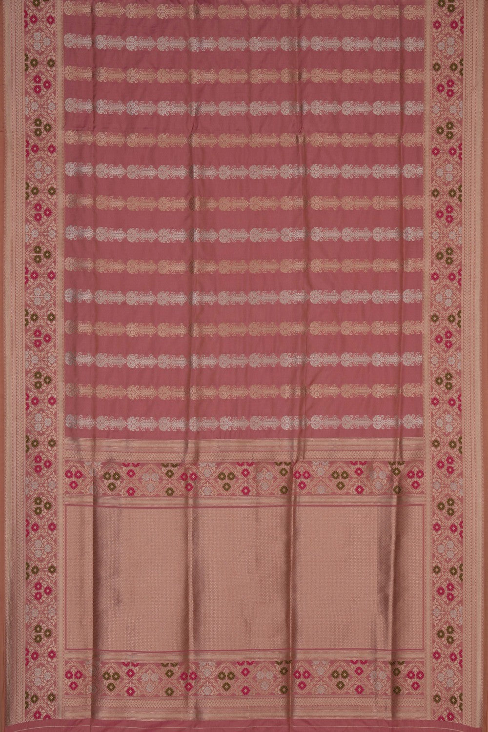 Image of Banarasi Coral Pink Saree