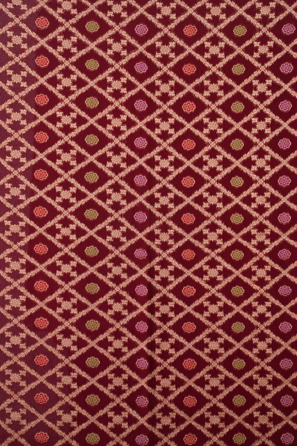 Banarasi Georgette Red Saree